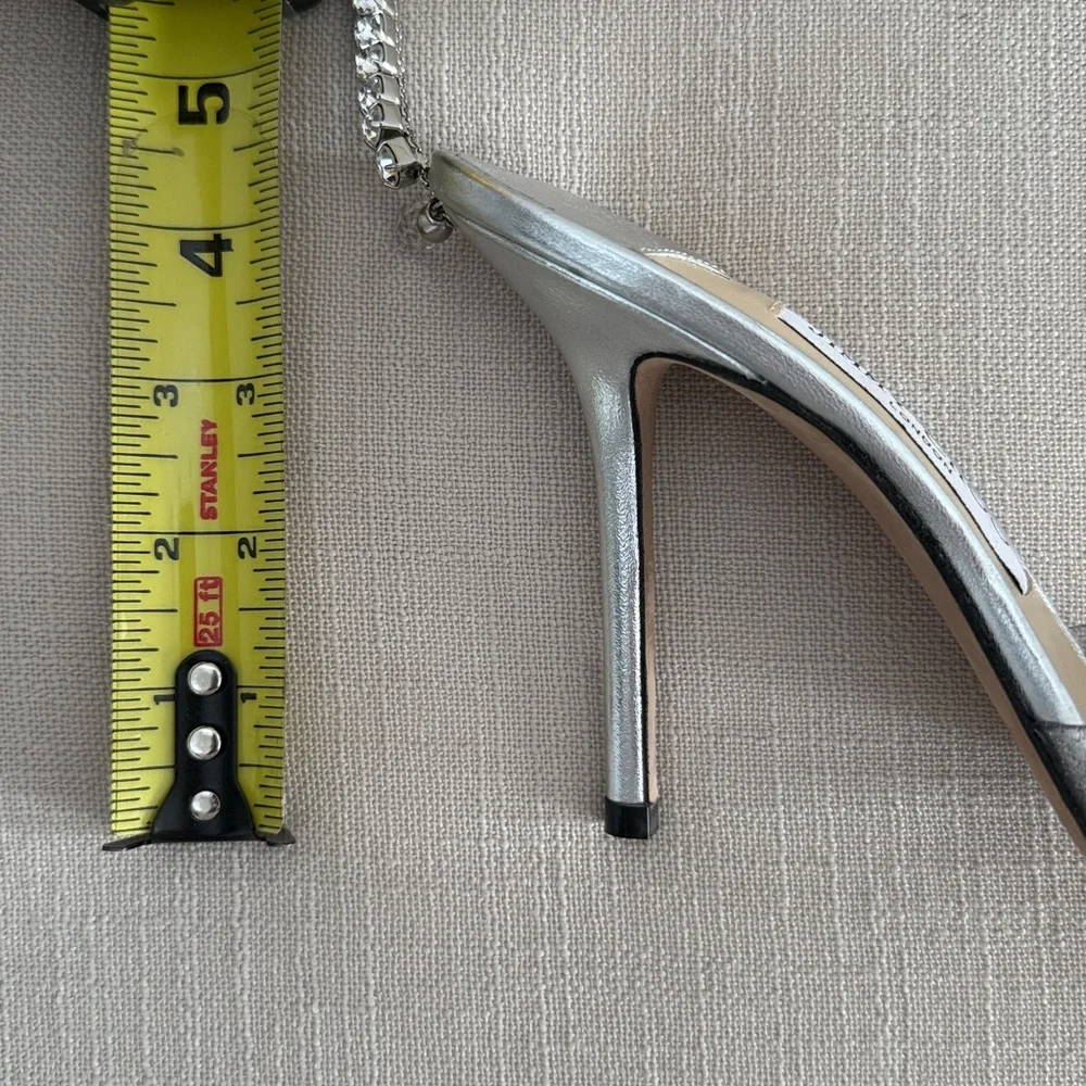 LIKE NEW-Jimmy Choo Saeda 100 Glitter Plexi Pumps with Crystal Embellishment - Picture 7 of 9